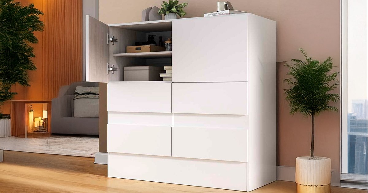 Cômoda Mavel 2 Portas 4 Gavetas Rodial Branco