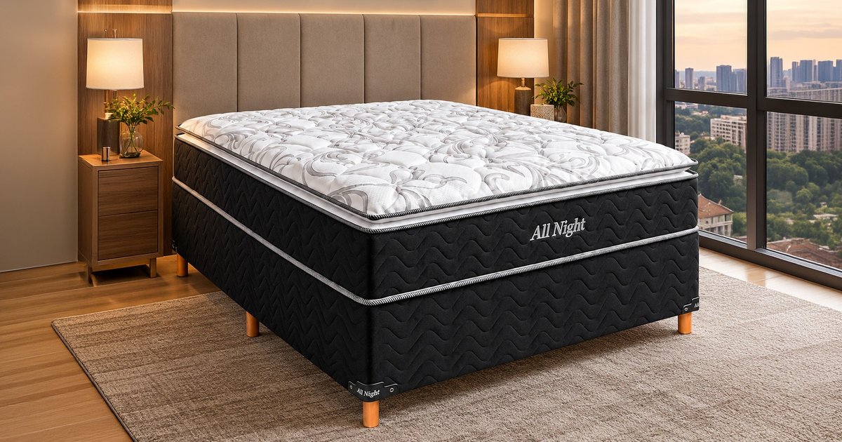 Casal - Conjunto Box All Night Soft Flex com Molas Ensacadas