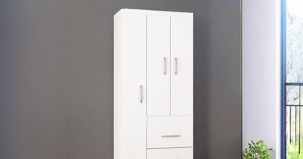 Guarda Roupa Solteiro Milão 4 Portas 2 Gavetas