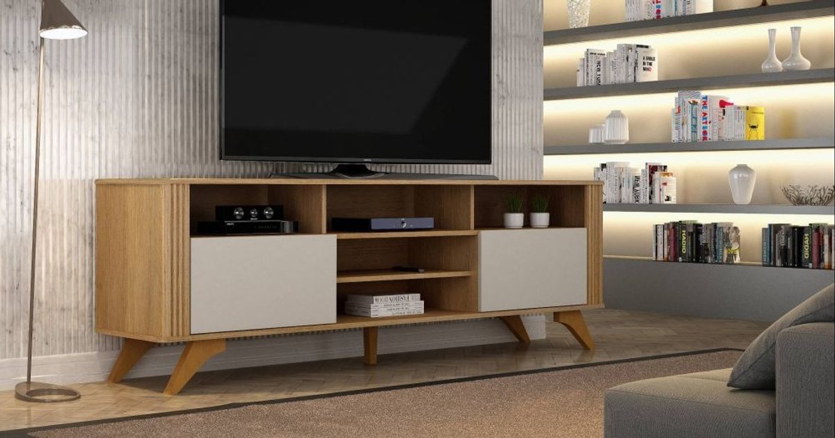 Rack Mariana para TV até 65" 2 Portas Design Moderno