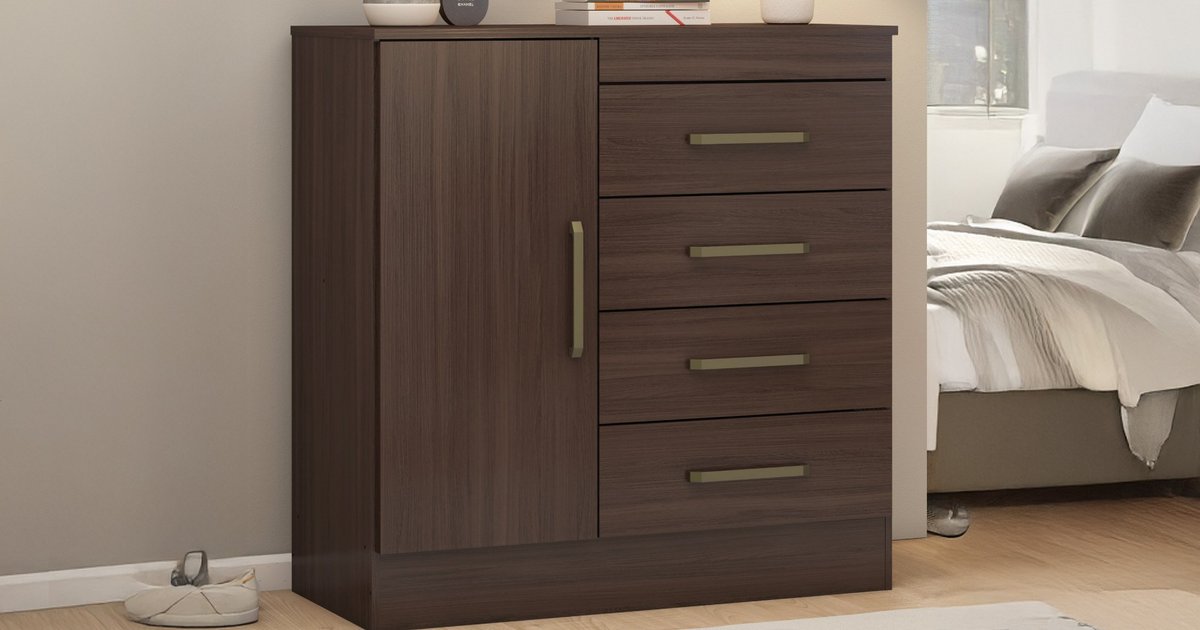 Cômoda Montevidéu 4 Gavetas 1 Porta