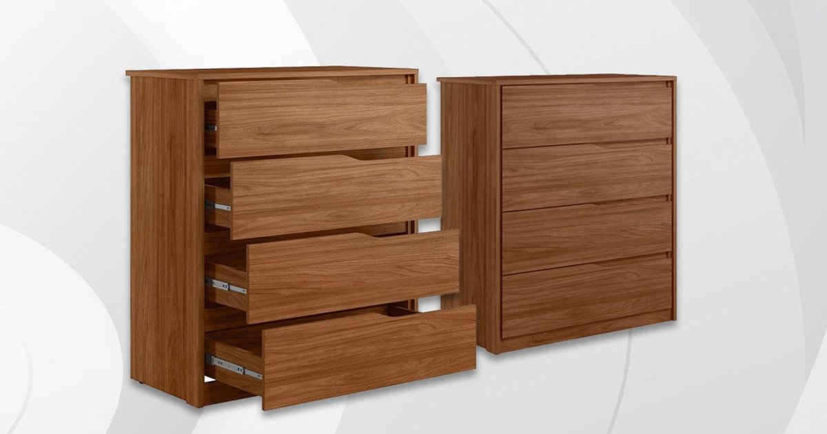 Cômoda Atria 4 Gavetas Nogueira Demóbile