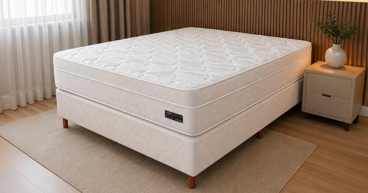 Casal - Cama Box Atenas com Molas Ensacadas