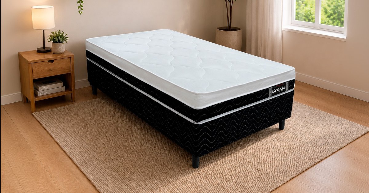 Solteirão  - Cama Box Topázio Molas Ensacadas