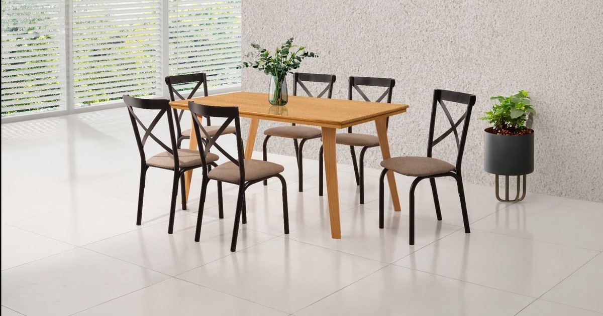 Mesa de Jantar Millena 160cm em Madeira Maciça