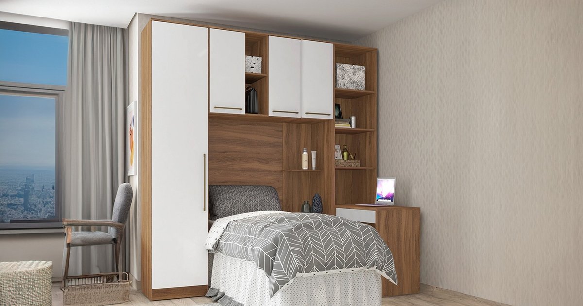 Quarto Modulado Solteiro Irlanda 4 Peças Demóbile