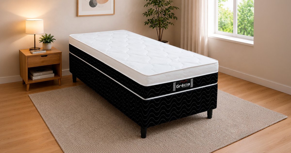 Solteiro - Cama Box Topázio Molas Ensacadas D26