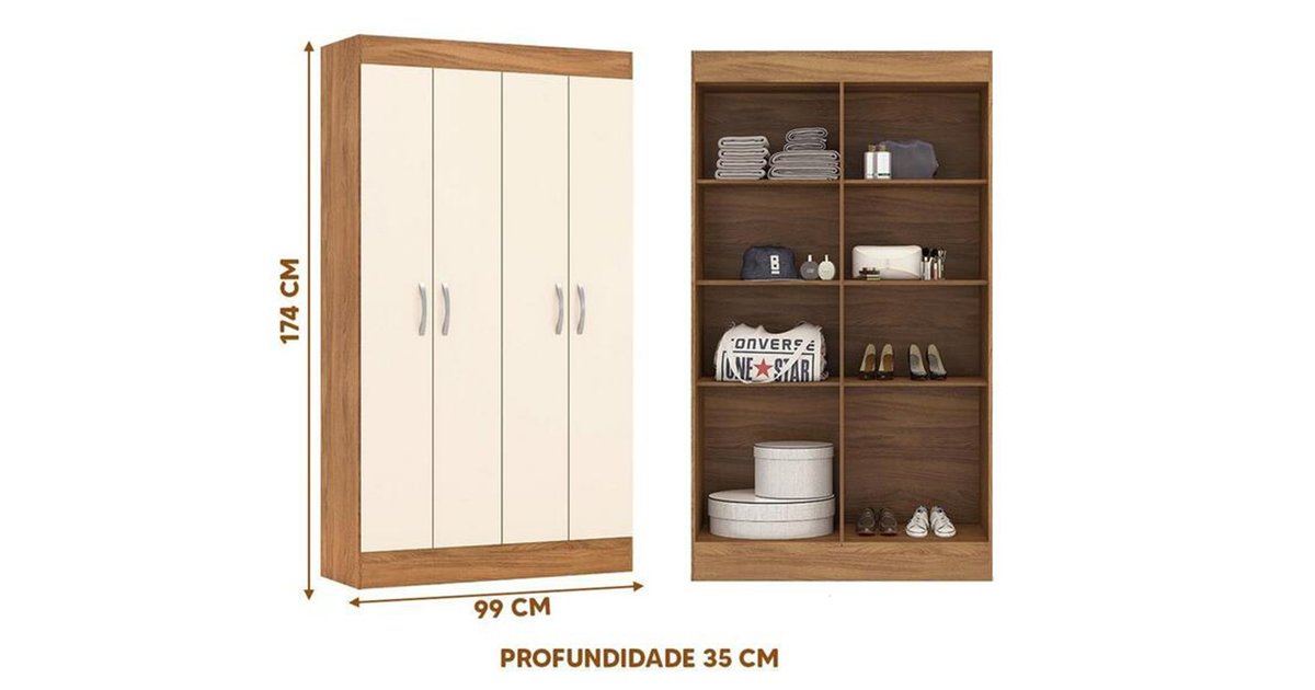 Sapateira Multiuso 4 Portas Formosa