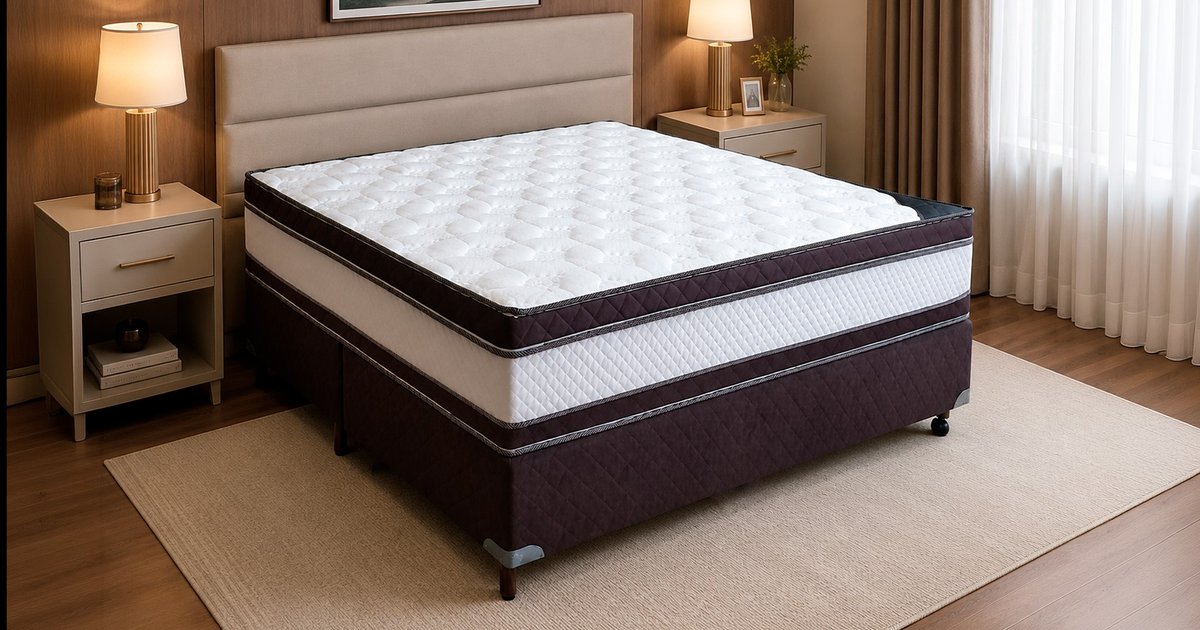 Casal - Conjunto Box Gold Pocket SoftFlex com Molas Ensacadas